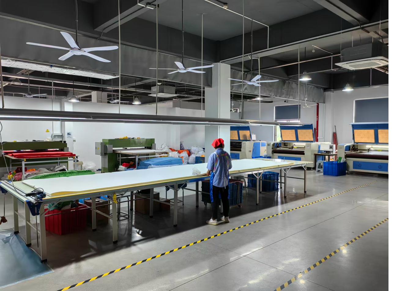 Fabric cutting and spreading workshop